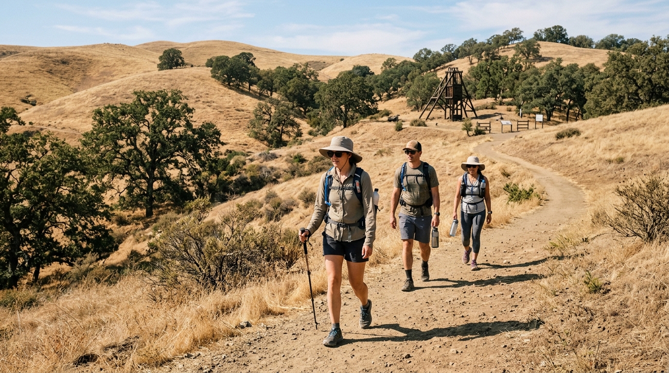 Hikers exploring historic trails at Black Diamond Mines