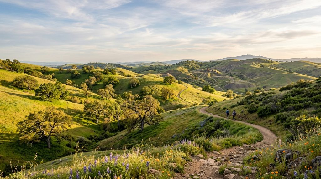 Hiking landscape at Black Diamond Mines near Antioch