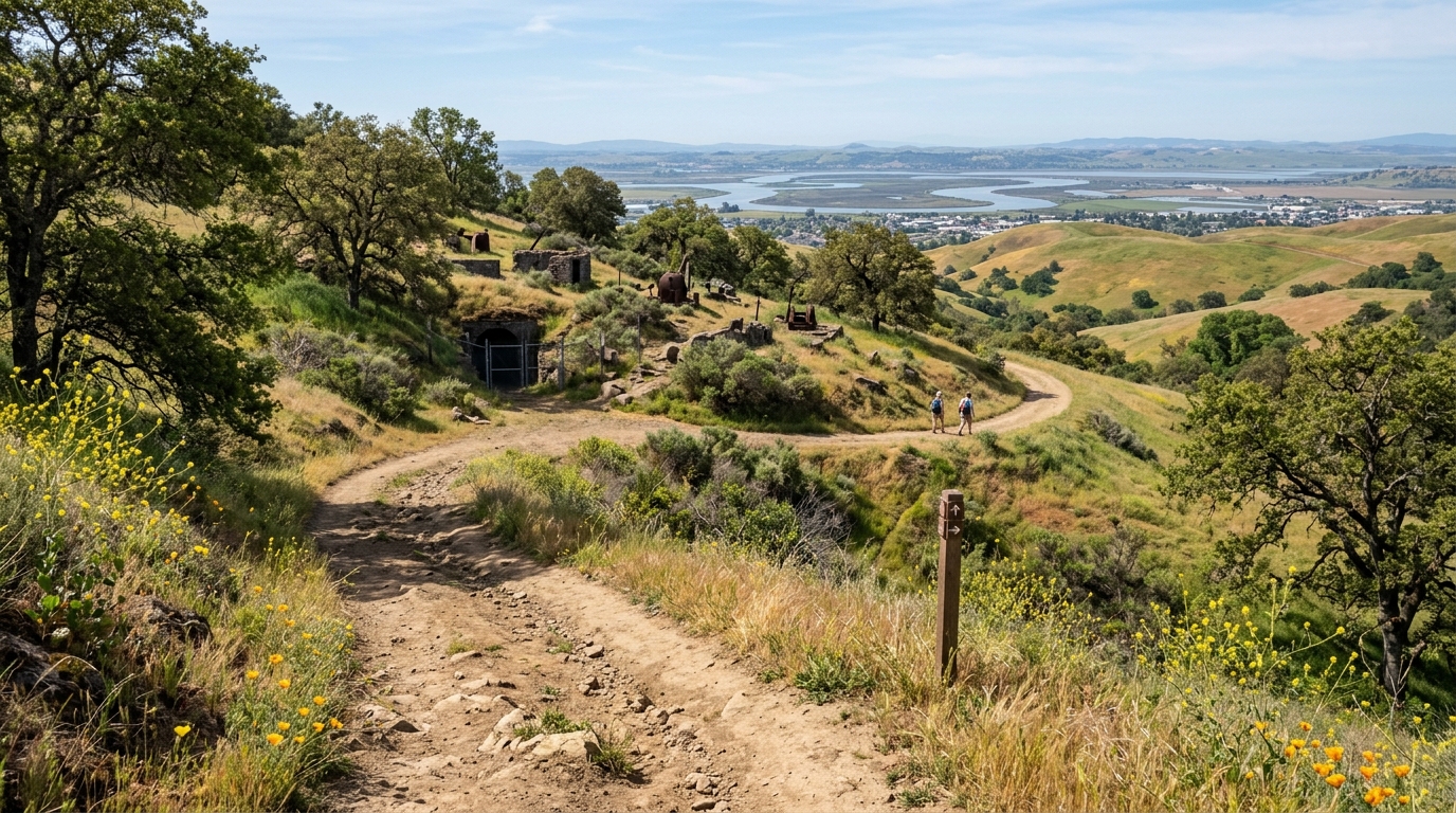 Scenic hiking trail at Black Diamond Mines