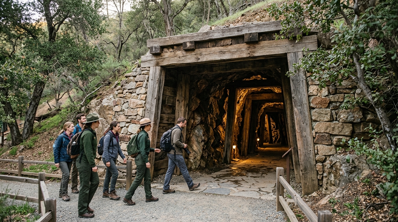 Underground visitor experience at Black Diamond Mines